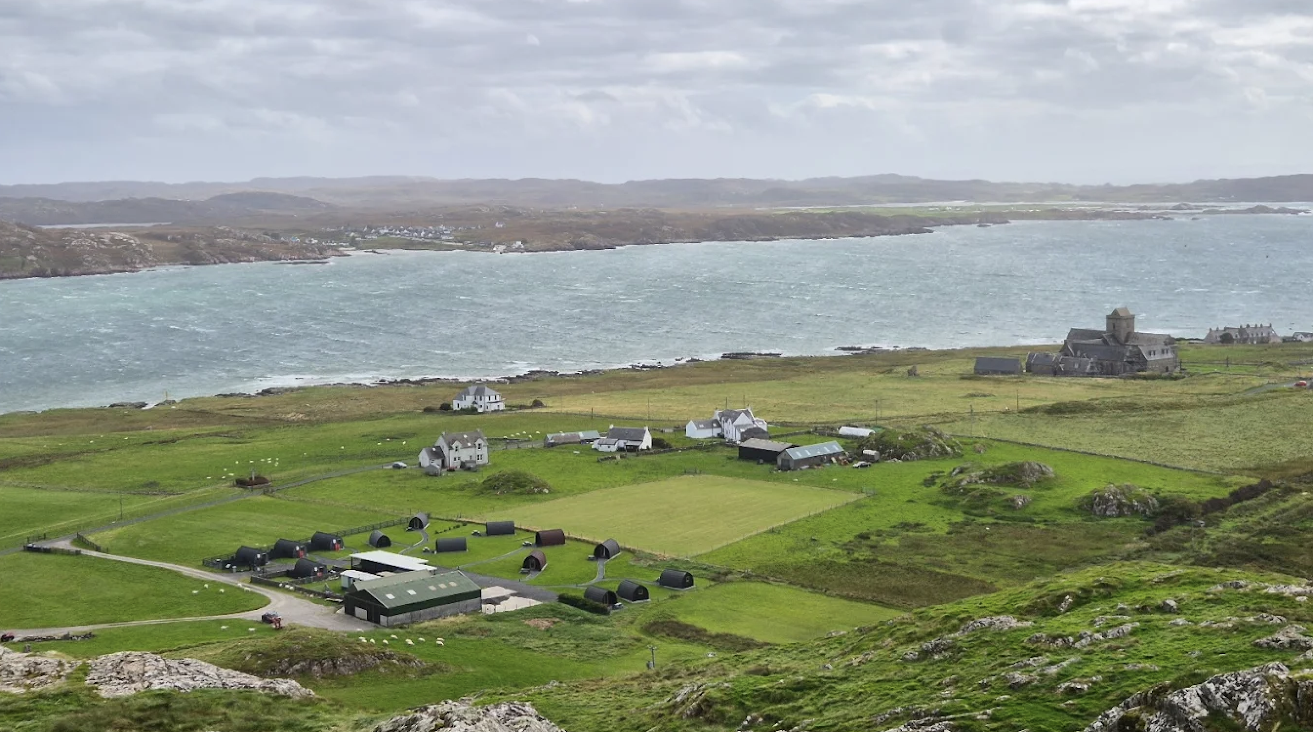 Morning light near the shore path